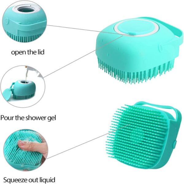 Escova de Silicone 3 em 1 para Banho e Massagem de Pets - Image 5