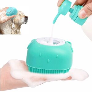 Escova de Silicone 3 em 1 para Banho e Massagem de Pets