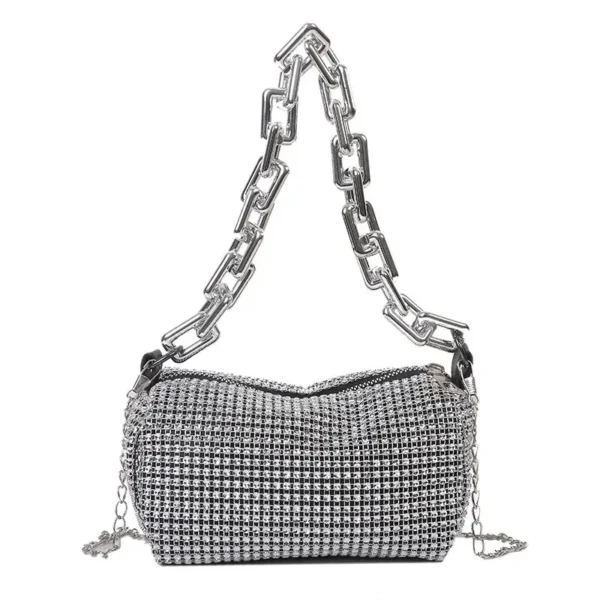 Bolsa Balde Allover Strass, Mini Bolsa Crossbody Feminina, 6,3x3,54 - Image 6