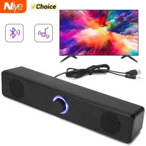 Alto-falante Bluetooth com e sem fio, Soundbar alimentado por USB para TV, PC, laptop, jogos, Home Theater, sistema de áudio surround