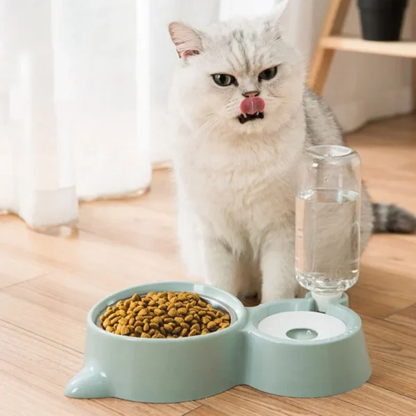 Fonte Automática de Água e Comedouro Azul para Pets: Mantenha Seus Gatos e Cães Hidratados com Estilo - Image 3