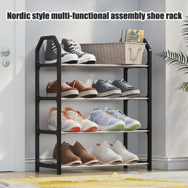 Rack Organizador de Calçados, Fácil Montagem De 4 Níveis Excelente para Quartos e Banheiros. - Image 6