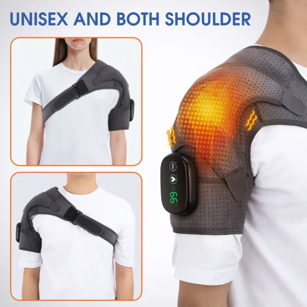 Massageador Elétrico para o Ombro, Joelho com Aquecimento, Vibração e Massagem, Acompanha Cinto de suporte, e Cinta térmica, cuidados de saúde, 2 em 1 - Image 4