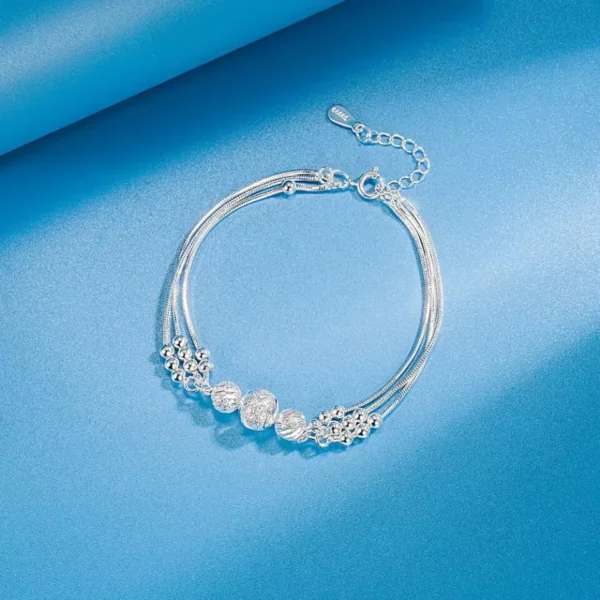 Fina Pulseira de Prata Esterlina para Mulheres, Excelente para usar em Festas, Casamentos e Ocasiões Especiais. - Image 2
