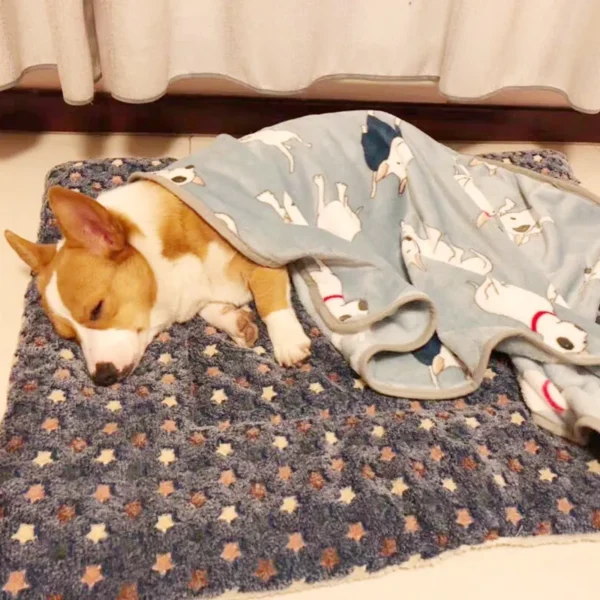 Tapete de Cama Engrossado em Flanela para Cachorros e Gatos - Image 4