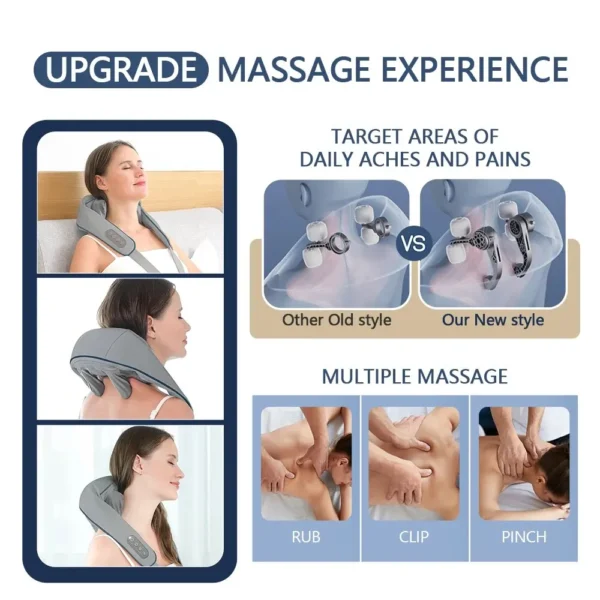 Massageador Foreverlily-sem fio para Pescoço e Costas, Ombro e Cervical Relaxante Trapézio - Image 2