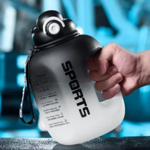 Garrafa de Água com Palha, Fitness Plastic Cup, Portátil, Estudantes, Escola, Viagem, Grande, Itens