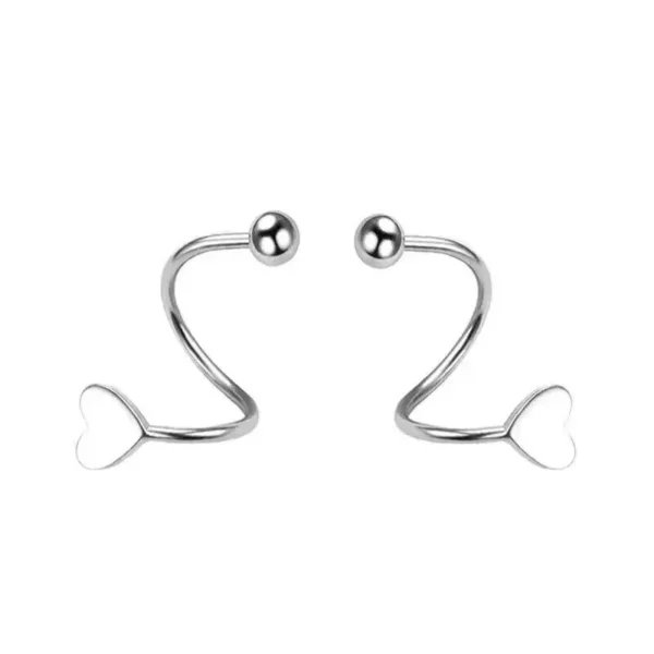Brinco de Prata Genuíno Espiral com Coração Uma Jóia Única... - Image 6