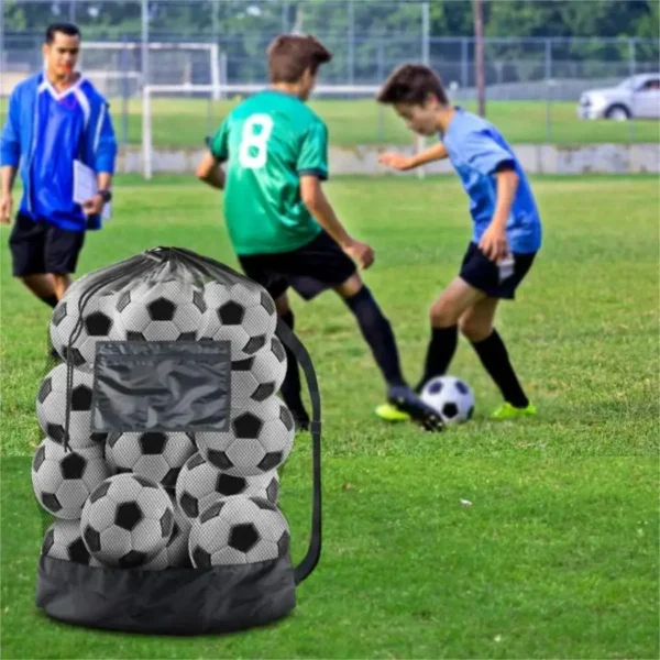 Grande Mochila Sports Bag com alças, saco de cordão para armazenamento de bolas de basquete, voleibol, beisebol e equipamentos de natação - Image 6