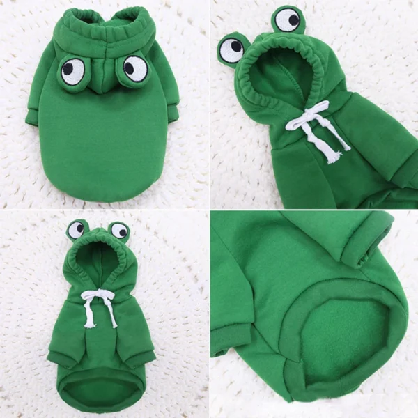 Moletons com Estampas de Sapo Fofos para Cães Pequenos - Image 6