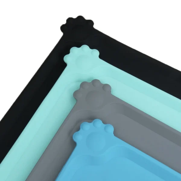 Tapete Impermeável de Silicone para Suporte das Tijelas de Refeições dos Cães e Gatos. - Image 2