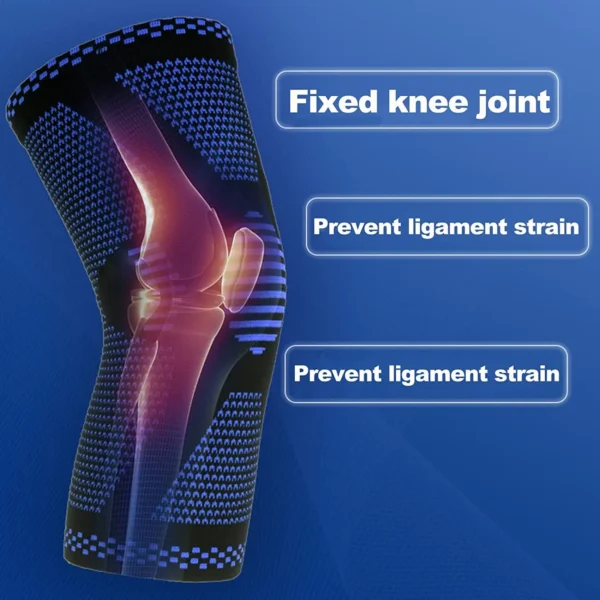 Joelheiras esportivas para dor no joelho Menisco Lesão Recuperação com estabilizadores laterais Patella Gel Joelho Suporte Manga de Compressão - Image 3