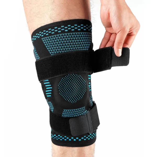 Joelheiras esportivas para dor no joelho Menisco Lesão Recuperação com estabilizadores laterais Patella Gel Joelho Suporte Manga de Compressão - Image 6