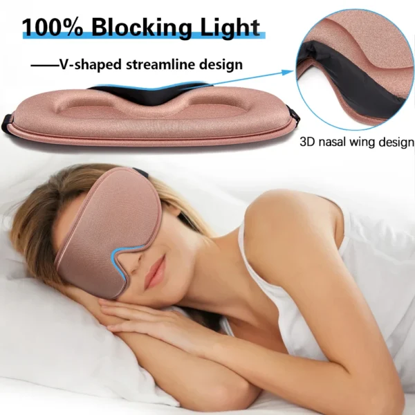 Máscara de seda para os olhos, máscara macia e suave do sono para o curso, tampa para descansar, relaxar, tampa do olho - Image 2