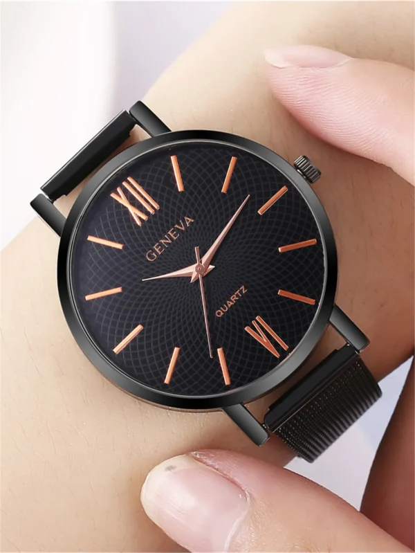 Relógio de pulso Feminino esportivo, de malha de aço com pulseira lazer. Diversas Cores Impactantes. - Image 4