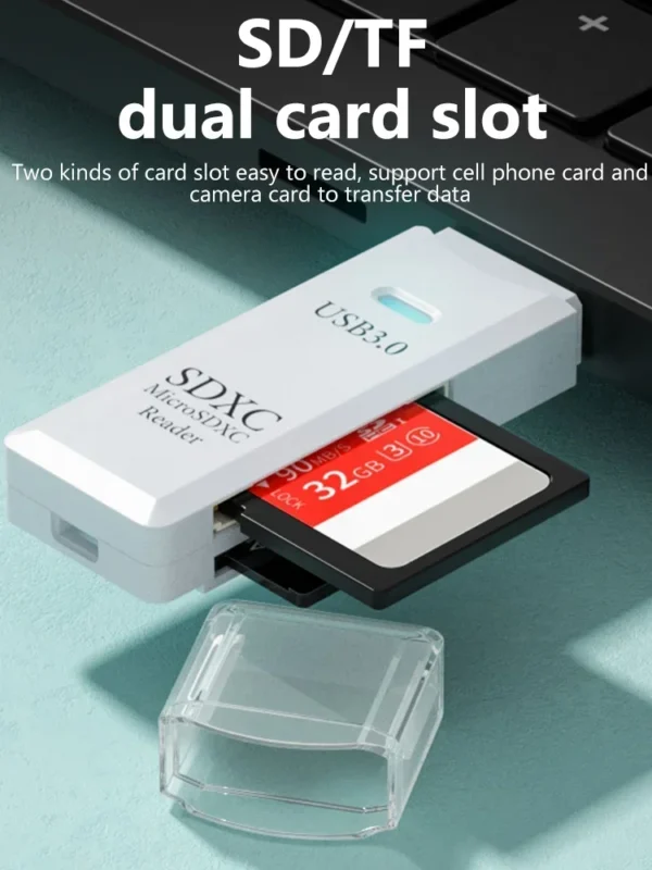 Mini Pen Drive Alta Velocidade 2 em 1 Multi Card Reader USB 3.0 Micro SD TF Cartão de Memória Flash Drive Adaptador - Image 2
