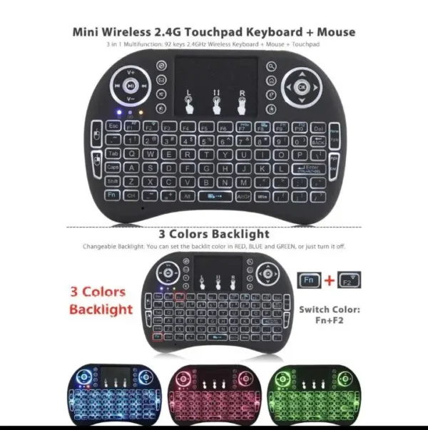 Mini Teclado USB Wireless Mini Keyboard Sem Fio Com TouchPad - Entrega Rápida Venda Nacional - Image 5