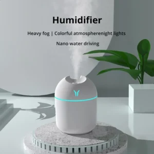 Mini Umidificador de Ar Ultrassônico Branco