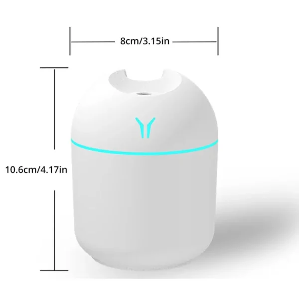 Mini Umidificador de Ar Ultrassônico Branco - Image 5