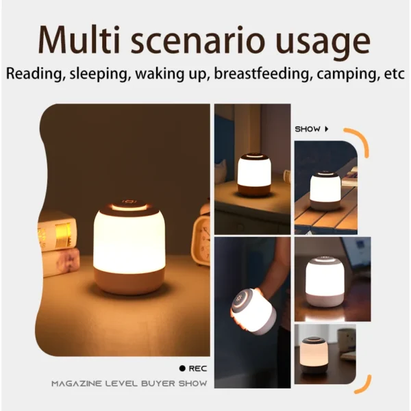 Abajur LED Lâmpada de toque para crianças, com sensor de toque, lâmpada de mesa portátil. - Image 5