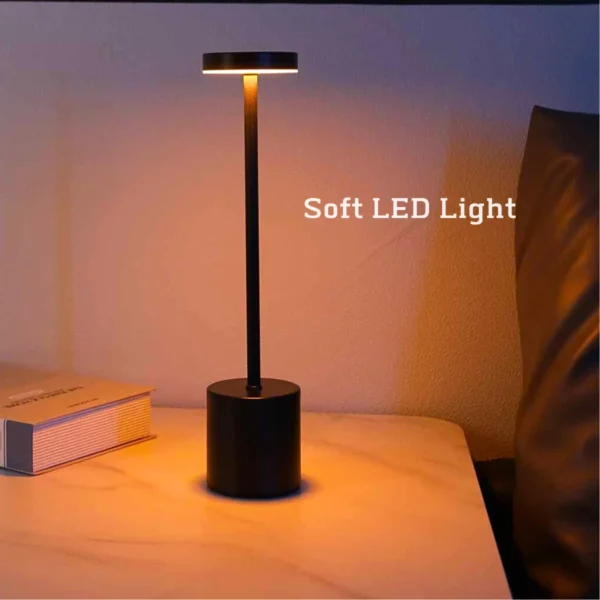 Abajur Recarregável com acionamento Touch, para Cabeceira, Luz Ambiente, Decoração ao ar livre, Luz Noturna, 3 cores - Image 5