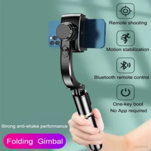 Tripé Ultra Roreta-Gimbal com Estabilizador, dobrável, sem fio, com Bluetooth, para IOS, Android.