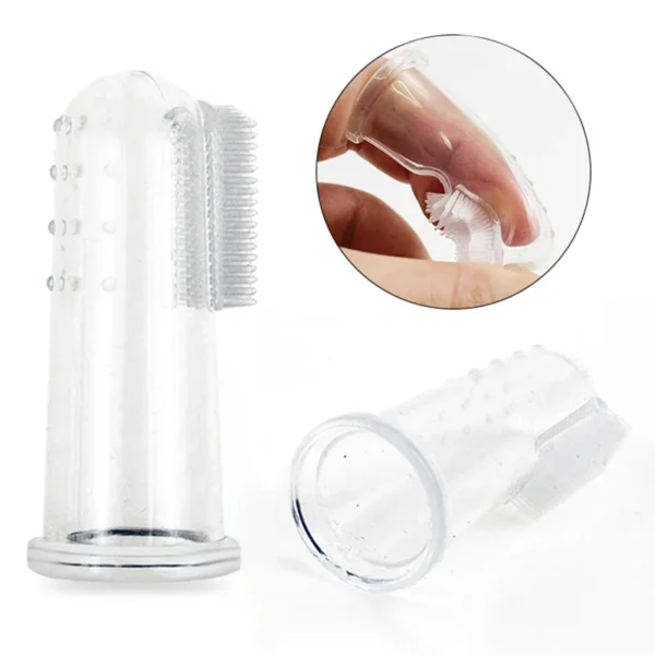 Escova de dente super macia para animais de estimação, escova de cachorro de pelúcia, mau hálito e tártaro ferramenta de cuidados, cão e gato limpeza de silicone, pet shop - Image 3