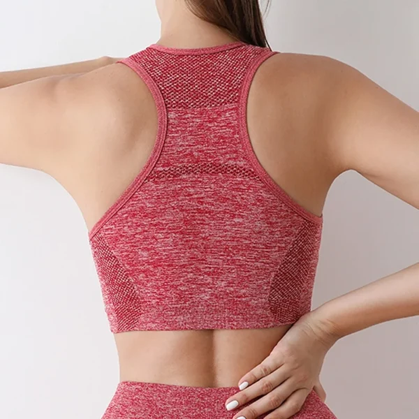 Sutiã Esportivo Push Up Respirável para Mulheres, Top de Fitness, Roupa Interior Yoga, Colete Running, Gym Wear - Image 3