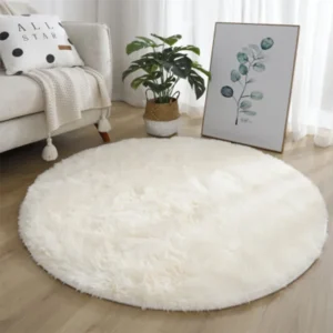 Tapete redondo de pelúcia super macio, para Sala de estar, ou Sala de TV.