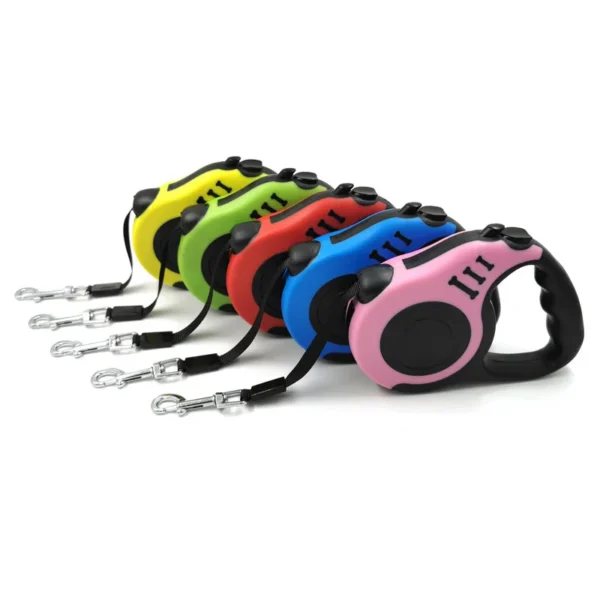 Coleiras retrátil para cães pequenos médios e grandes, corda de tração automática, cinto, produto flexível, 3 m, 5 m - Image 6