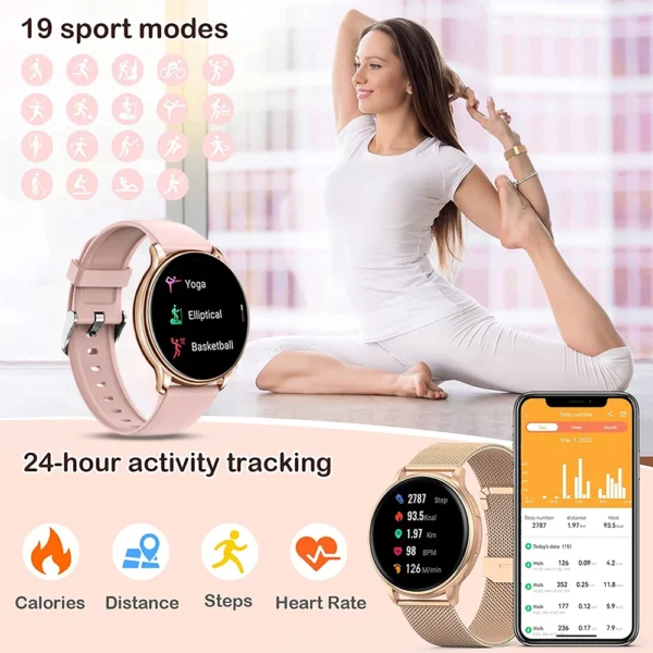 WEEDOM-Smartwatch com discagem personalizada para homens e mulheres, chamada Bluetooth, esporte, rastreador de fitness, freqüência cardíaca, Android, iOS, 2023 - Image 4