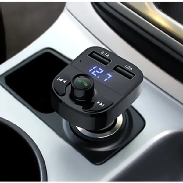 X8 Kit Mãos Livres Bluetooth Carro Sem Fio Transmissor Fm Mp3 Player Carregador Duplo Usb - Image 5