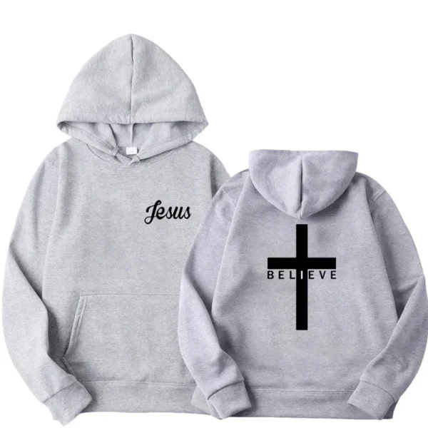 Moleton Believe Jesus com capuz, Sportwear - Image 4