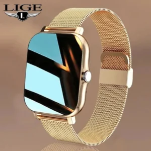 Relógio Touch Screen Inteligente para Homens e Mulheres, Relógio De Pulso Esportivo, Fitness, Chamadas Bluetooth, Smartwatch Digital.
