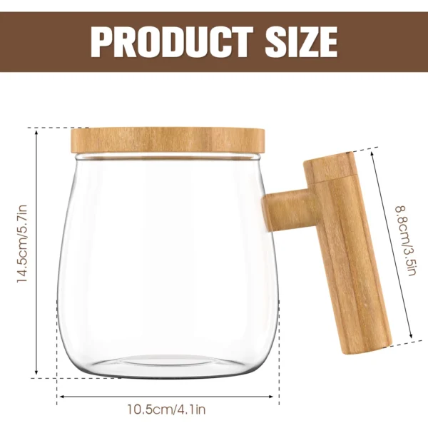 Caneca Mix Coffee de Vidro Transparente, Impermeável, Automático, Proteína em Pó Mix Cup, 400ml - Image 6