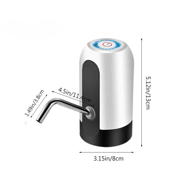 Bomba elétrica de água para galões de 5 Litros, recarregável USB, Ferramenta portátil - Image 5