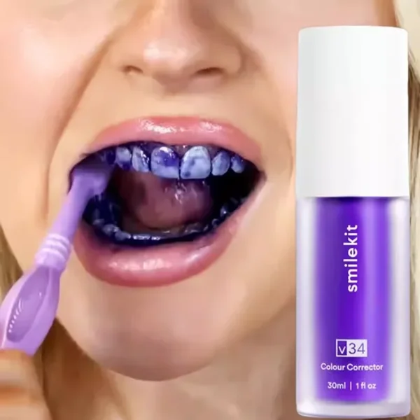 Creme dental branqueador roxo - 30ml